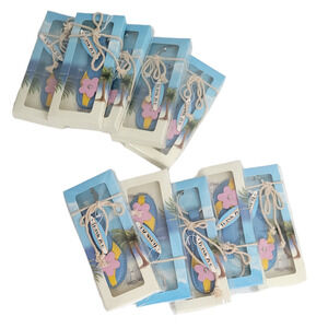 Kate Aspen Flip Flop Beach Theme Thank You Key Chain -NEW Set of (10)